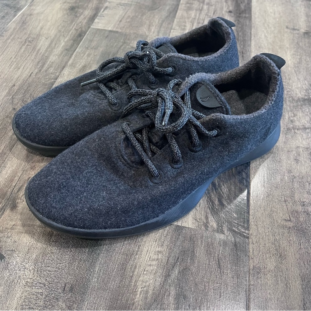 Allbirds Wool Runners Mens Size 9 Gray White Athletic Walking Shoes Sneakers